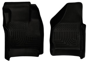 Ford F-250 Super Duty Floor Liners - Front - Husky Liners - WeatherBeater - Black - `08-`10